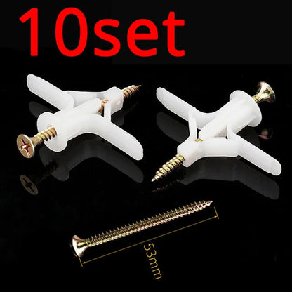 Plastic Expansion Drywall Anchor Kit — Self-Drilling Screws for Gypsum Board, Hollow Brick & Fiberboard