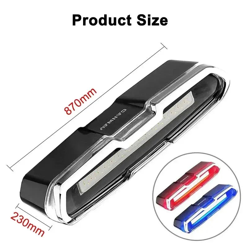 Waterproof LED Bicycle Rear Light – USB Rechargeable Tail Light for Cycling Safety, Available in Red, Blue, and White