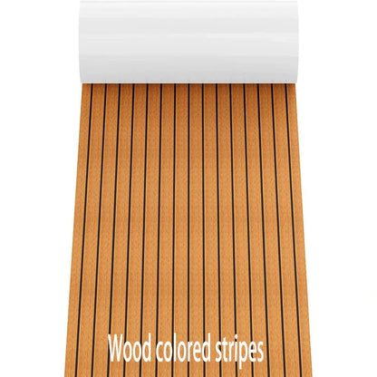 2400×450×6mm EVA Foam Boat Flooring — Faux Teak Decking Sheet Pad in 4 Colors for Boat, Marine, Yacht & RV Deck Mat