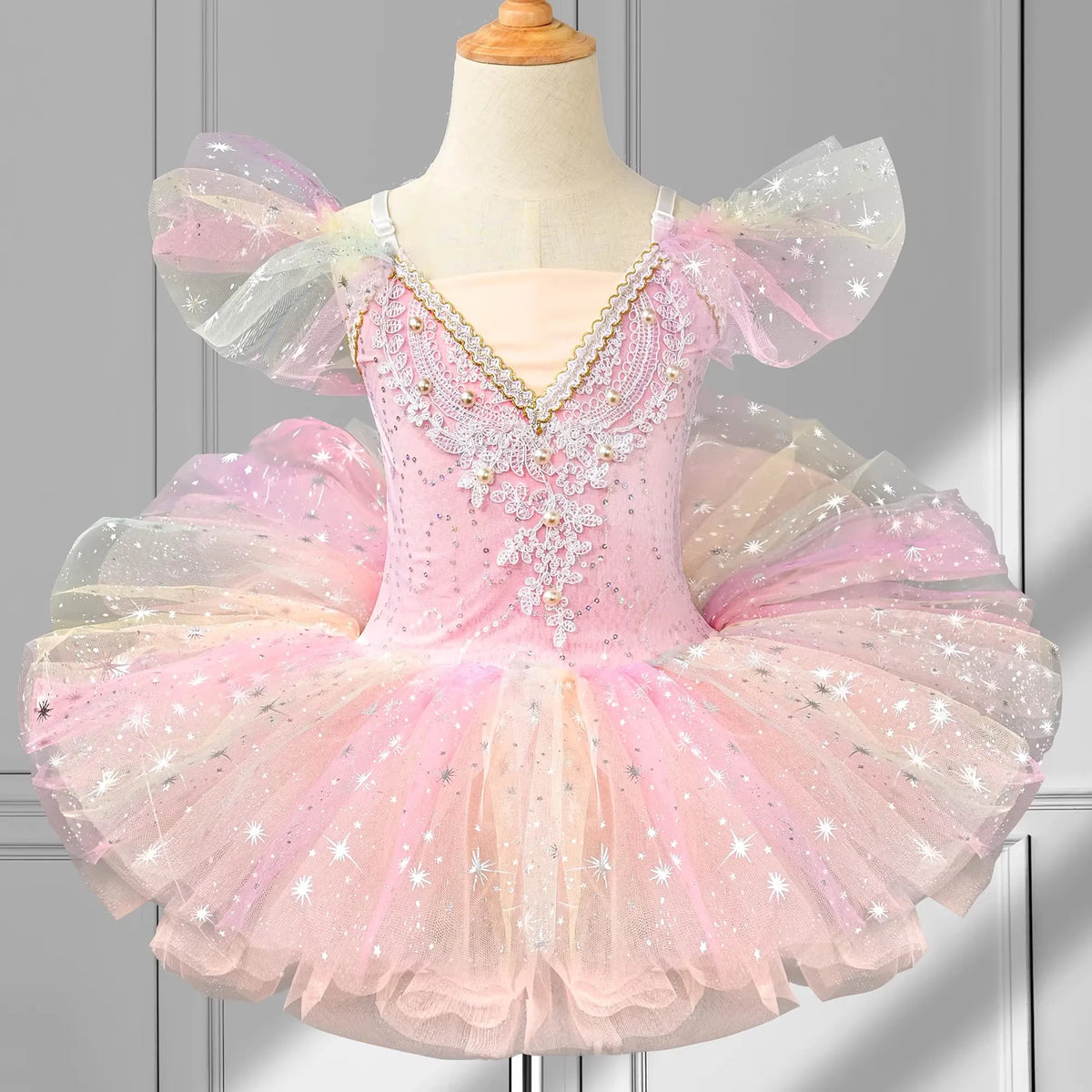 Girls Princess Ballet Tutu Dress - Elegant Stage Performance and Party Dance Costume