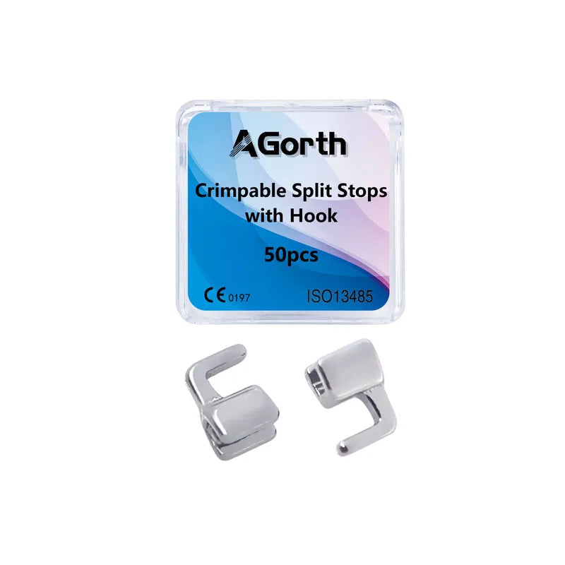 50Pcs Orthodontic Crimpable Hooks Set – Bondable Sliding Long & Short Dental Archwire Bracket Hooks Multi-Function Kit