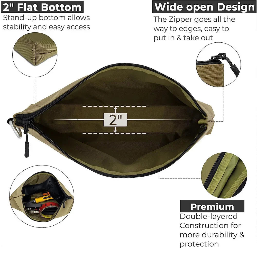 Waterproof Multi-Function Tool Bag – Wear-Resistant Zipper Pouch for Camping, Gardening & Woodworking