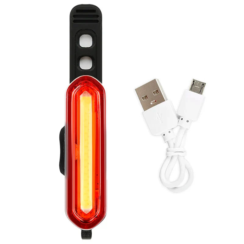 USB Rechargeable LED Bike Tail Light – Bright Rear Warning Lamp for Mountain & Road Cycling