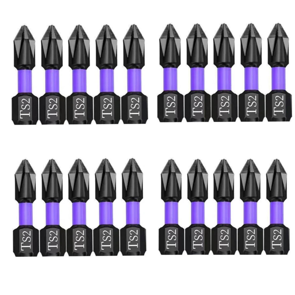 5–60PCS PH2 Magnetic Impact Driver Bit Set – Alloy Steel Cross Screwdriver Bits for Drill & Screw Driving Non-Slip Tool Kit