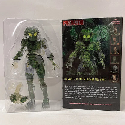 Aliens vs Predator Jungle Demon Action Figure – 30th Anniversary Masked & Unmasked Predator Collectible Desktop Toy