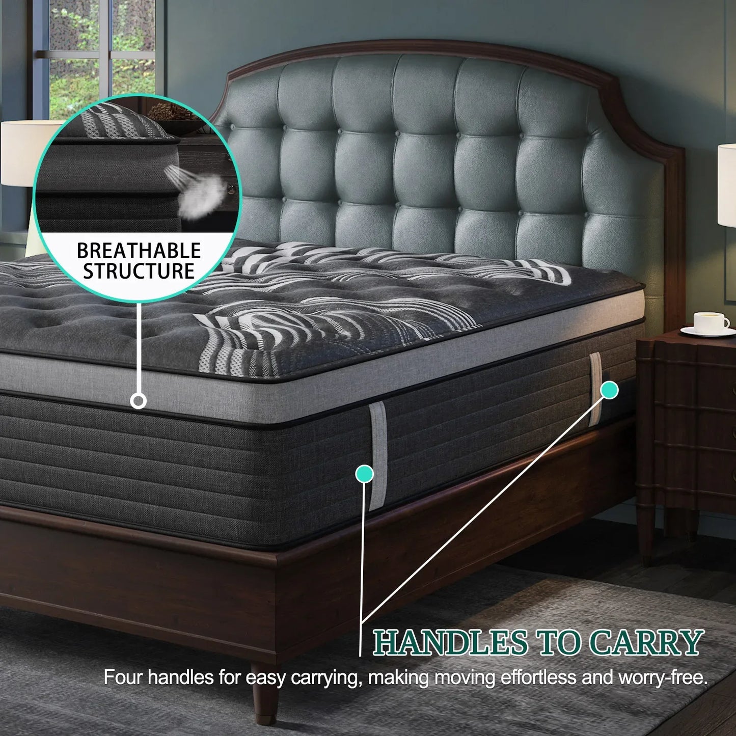 12-Inch Gel Memory Foam Hybrid Mattress - Pocket Spring Medium Firm Mattress in a Box