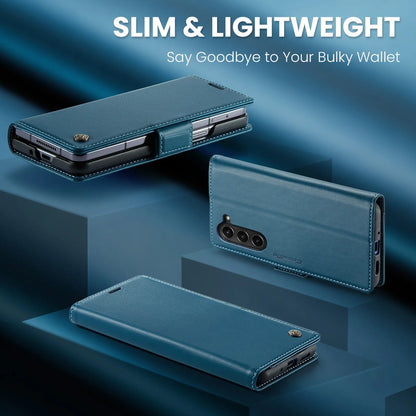 Magnetic PU Leather Phone Case for Samsung Galaxy Z Fold 7/6/5 — Fold6/5 5G Wallet Card Holder Shockproof Cover