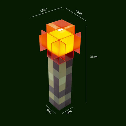 MC Game LED Creeper Night Lamp – Creative Block Button Light for Bedroom, Desk, and Bedside Decoration