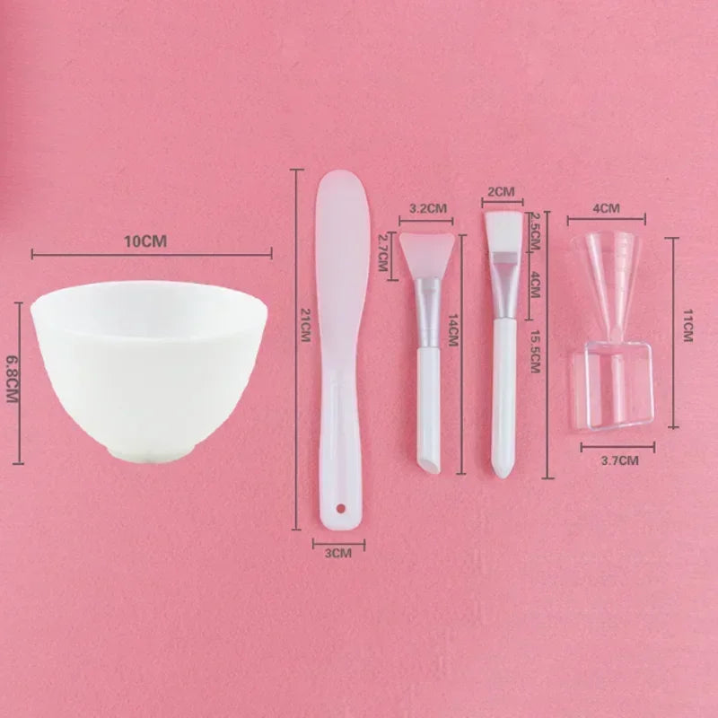 Facial Brush & Mask Bowl Spoon Set – DIY Beauty Tools for Skincare, Makeup & Facial Care