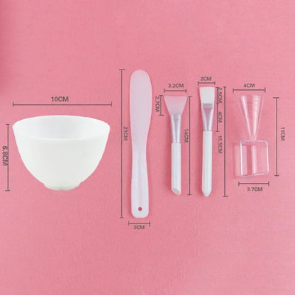 Facial Brush & Mask Bowl Spoon Set – DIY Beauty Tools for Skincare, Makeup & Facial Care