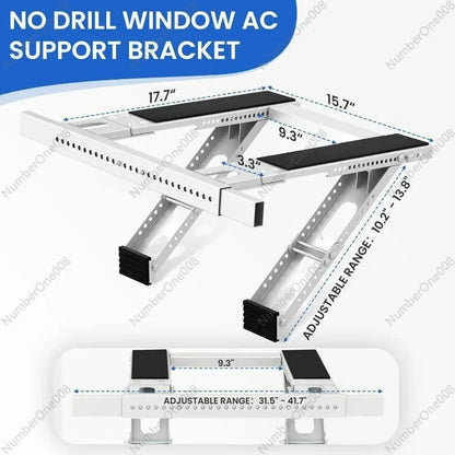 Heavy Duty Foldable AC Wall Mount Bracket – Universal Window Air Conditioner Support Stand, Max Load 200kg Outdoor Installation Rack
