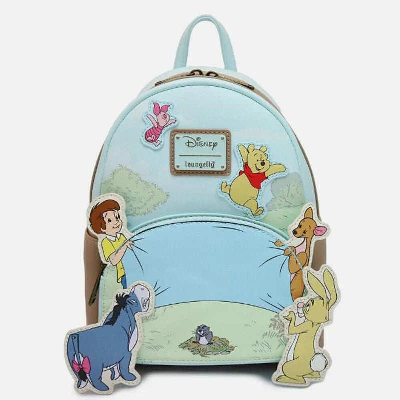 The Aristocats Marie Mini Backpack – Floral Print Schoolbag with Villains Scene, Maleficent & Sleeping Beauty Design for Kids