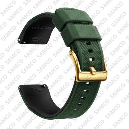 Premium Silicone Watch Band – Quick Release Rubber Strap, 18mm 20mm 22mm Replacement Watchband