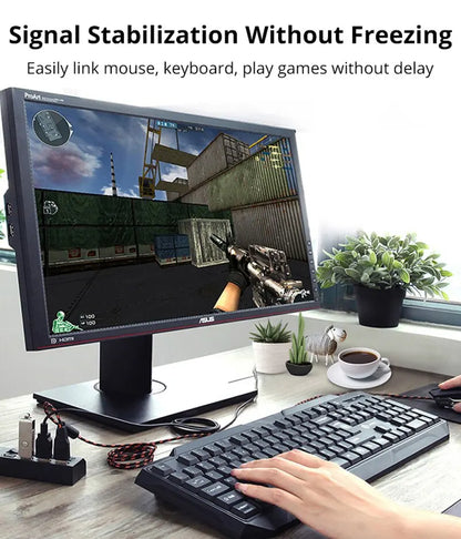 7-Port USB 2.0 Switch Extension Hub — One-to-Seven USB Splitter for PC, Laptop & Desktop
