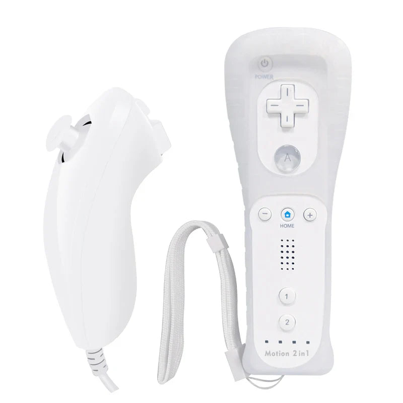 Nintendo Wii Remote and Nunchuk Controller with Motion Plus – Compatible Gamepad for Wii Console