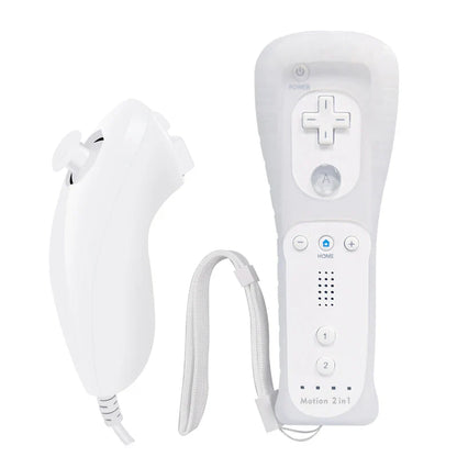 Nintendo Wii Remote and Nunchuk Controller with Motion Plus – Compatible Gamepad for Wii Console
