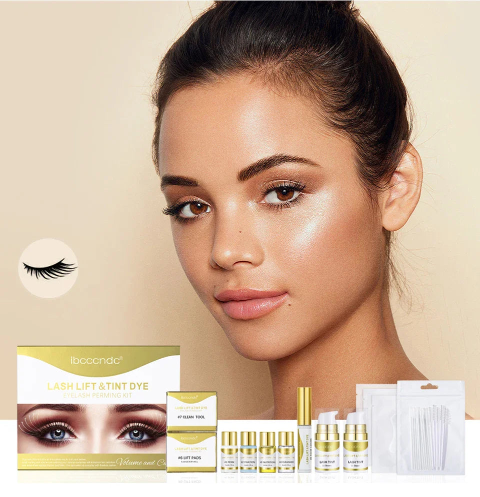 Professional Semi-Permanent Brow & Lash Lift Kit – Brow Lamination, Eyelash Perming & Tinting Makeup Set