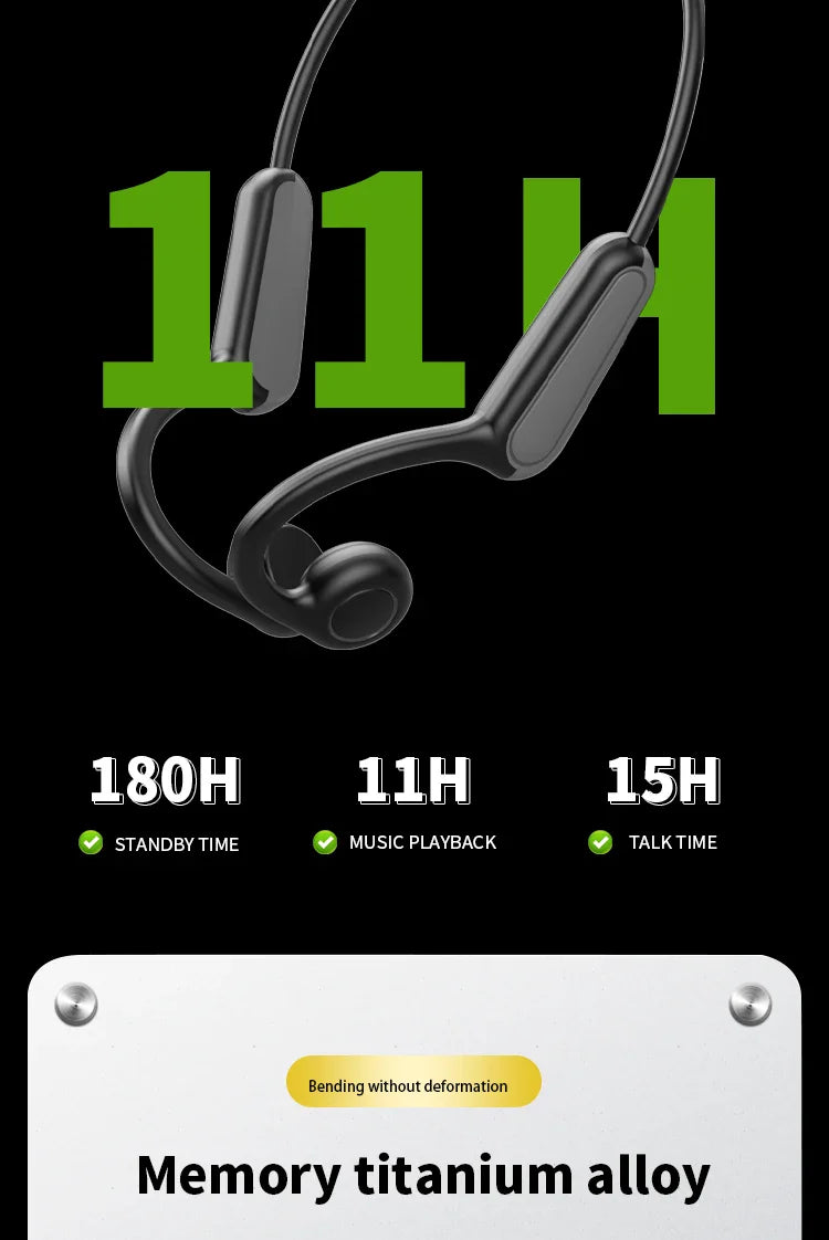 Xiaomi Mijia Real Bone Conduction Sport Headphones – Wireless Bluetooth Earphones with Mic, Hands-Free for Running