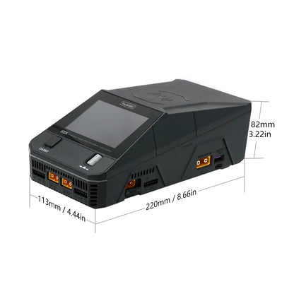 ToolkitRC Q6AC Charger AC 400W/DC 1000W 4-Channel with 65W USB & 15W Wireless Charging for LiPo NiMH PB Batteries