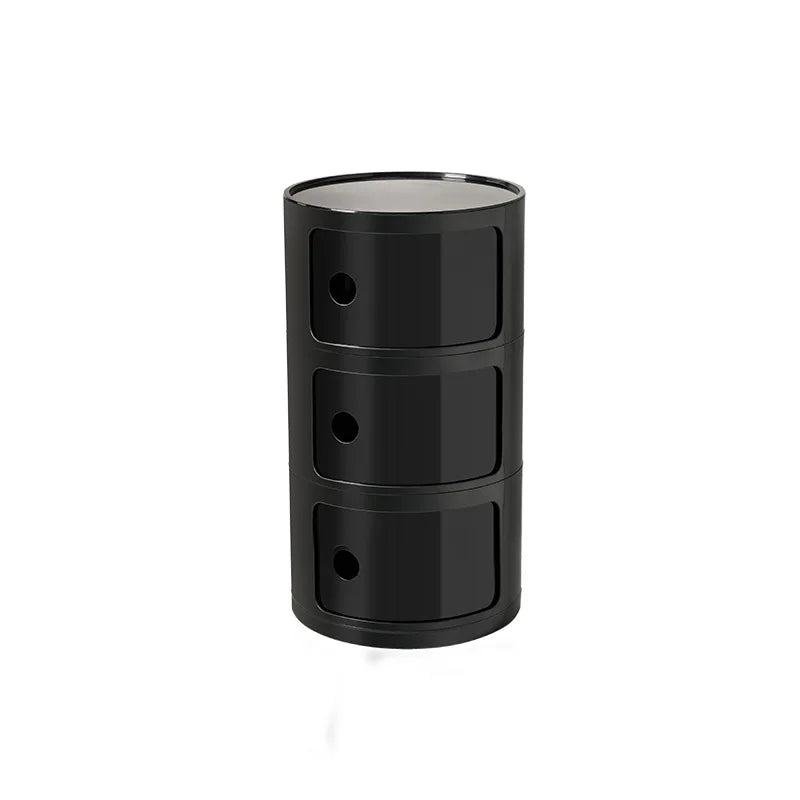 Nordic Round Bedside Table – Mini 2/3/4/5 Layer Cute Storage Cabinet, Creative Living Room & Bedroom Furniture