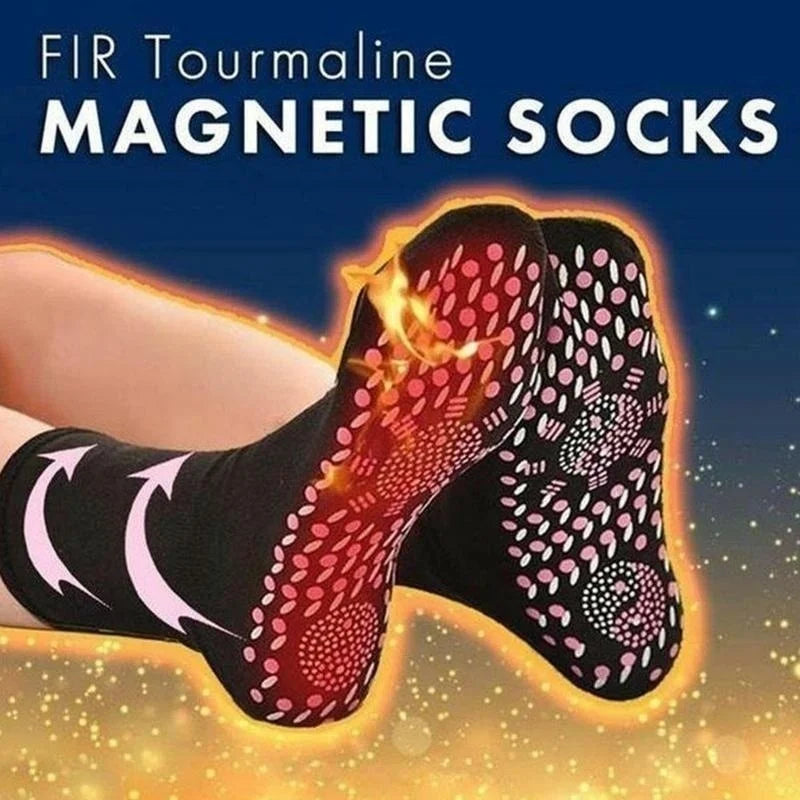 Tourmaline Self-Heating Socks - 1/5 Pairs of Winter Warm Thermal Health Care Socks with Magnetic Therapy