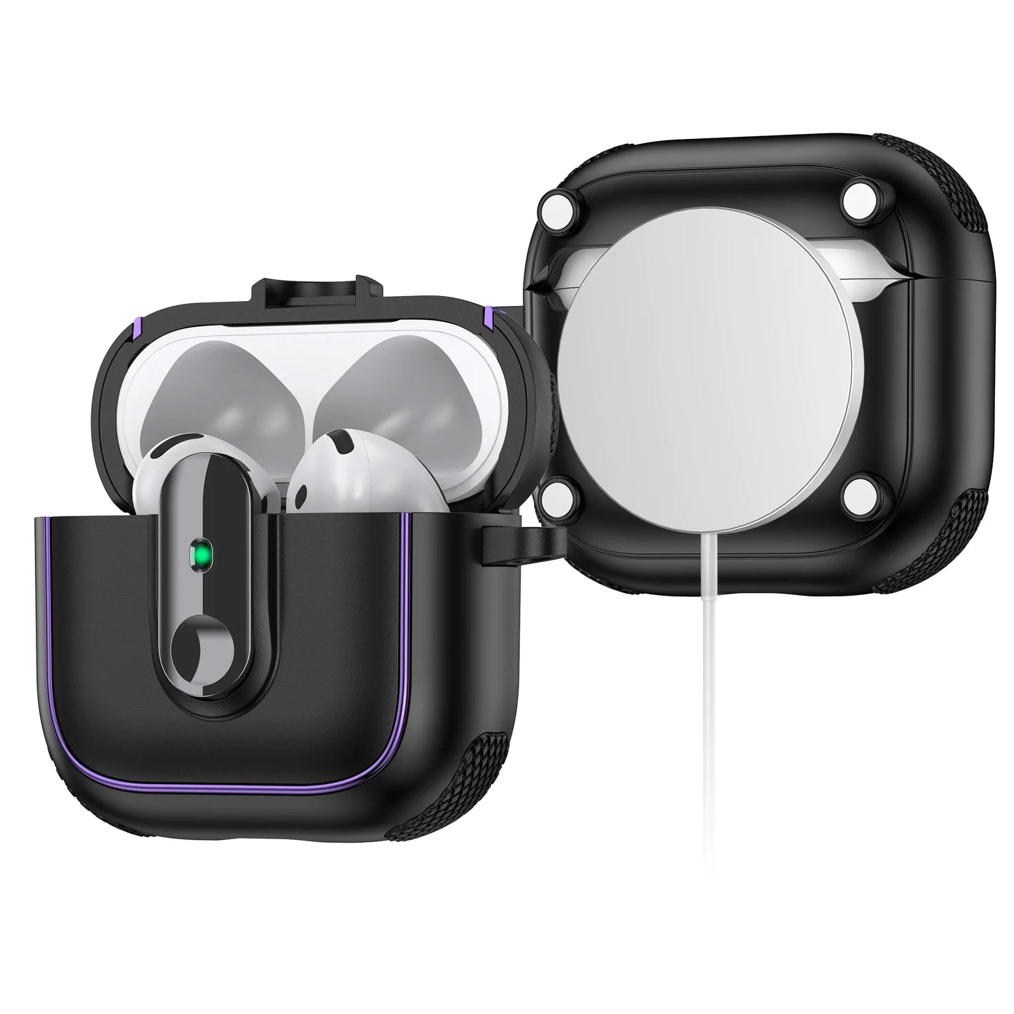 Armor Lock Earphone Case for AirPods – Shockproof TPU & PC Cover for AirPods 1, 2, 3, 4 & Pro 2, 2nd & 4th Gen