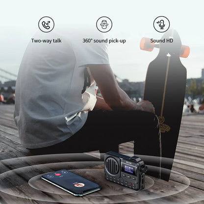 MLOVE BV800 Super-Portable Bluetooth Speaker - FM Radio, LCD Screen, Antenna, AUX Input, USB Disk, TF Card, MP3 Player