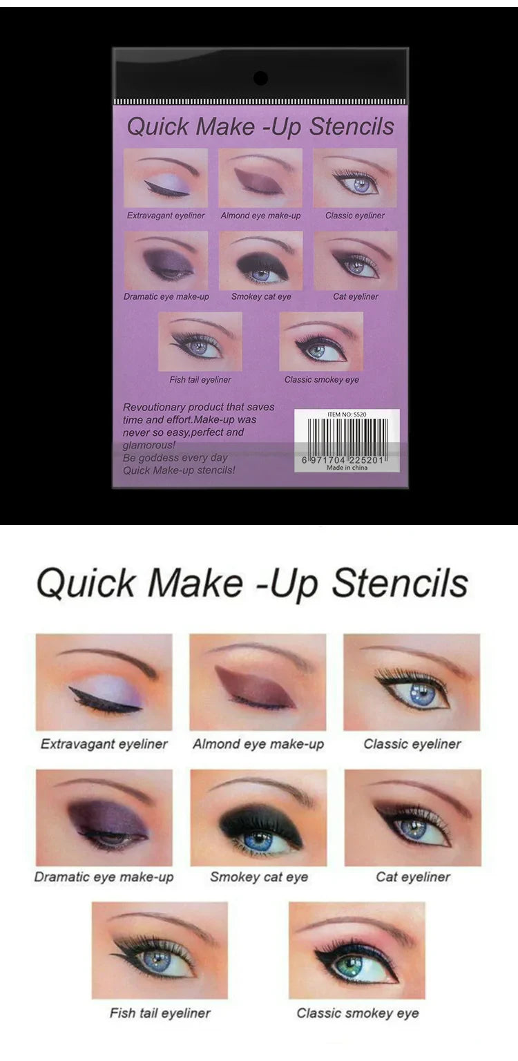 6-in-1 Silicone Eyeshadow Pads & Stencils - Eye Makeup Stamp & Applicator, Eyeliner Stencils Beauty Tools