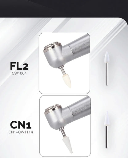 AZDENT White Stone Polishing Burs Kit – Flame, Cone & Round Shapes for Porcelain, Enamel & Composite Resin