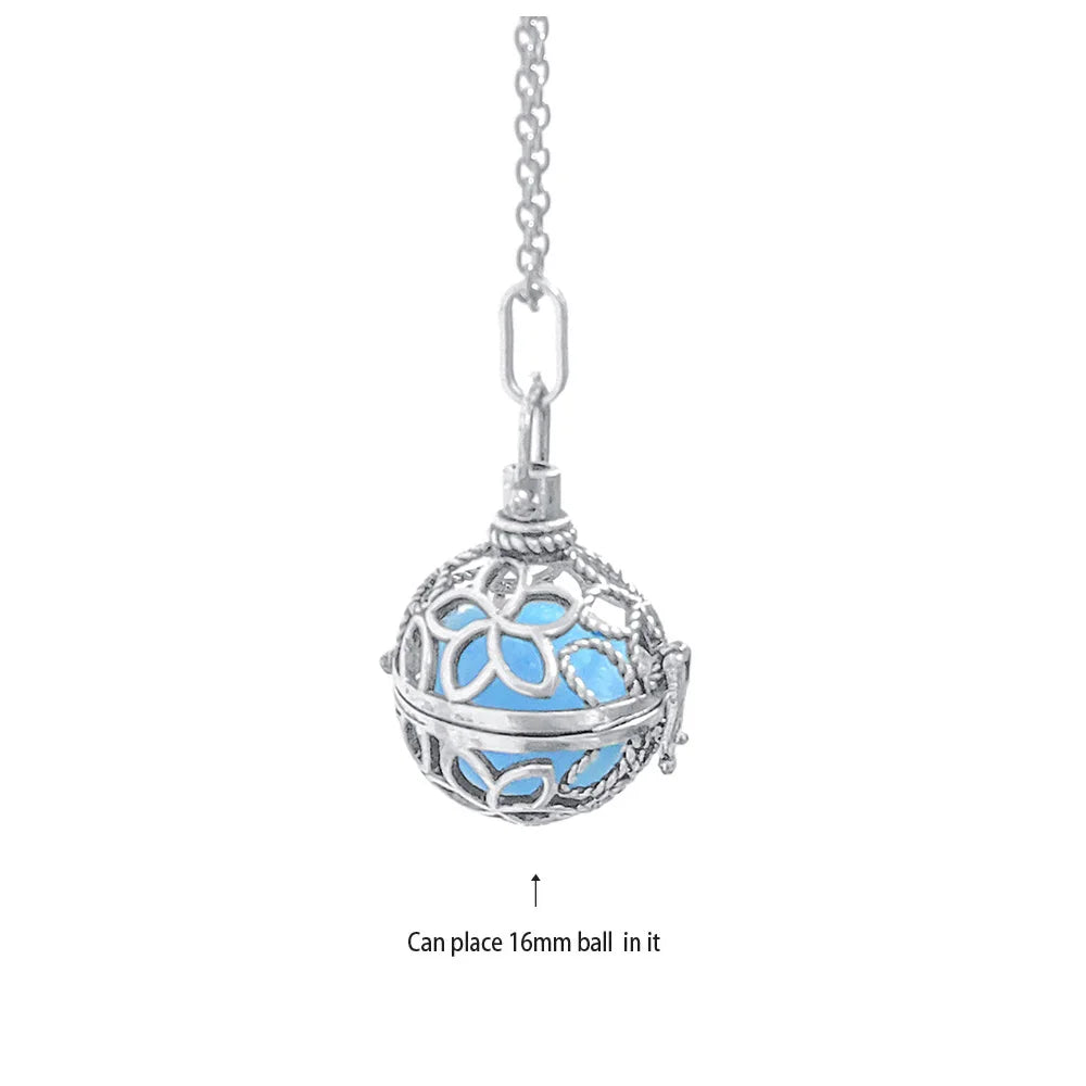 Vintage Mexico Angel Ball Chime Necklace – Antique Locket Aromatherapy Essential Oil Diffuser
