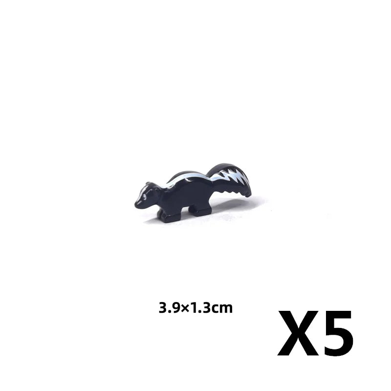 MOC Animal Scene Building Blocks – Zoo & Wildlife DIY Toy Bricks with Ducks, Cats, Dogs, Penguins, Eagles, Wolves, Bears, Deer, Sharks, Snakes, Mice, Sheep (K055)