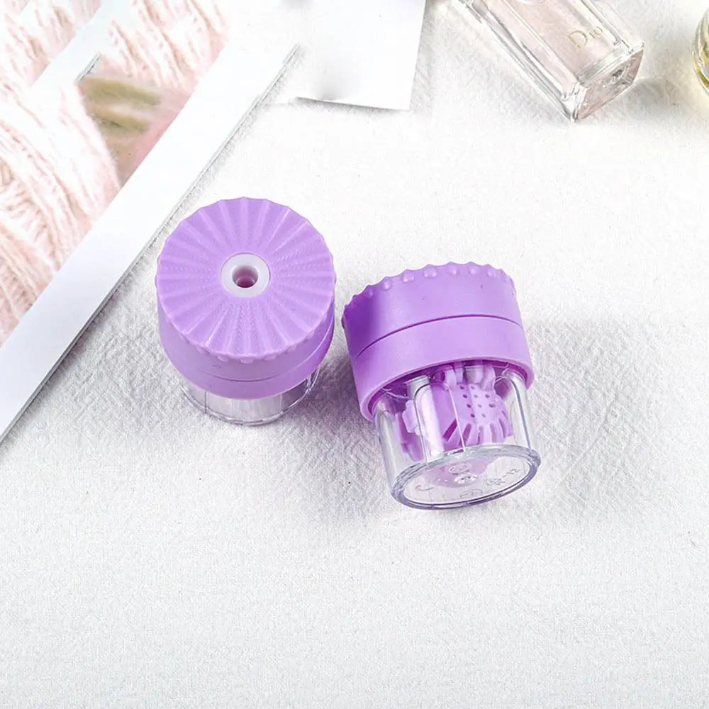 Manually Rotating Contact Lens Cleaner Case Portable Plastic Lens Storage Holder Cleaning Container Travel Accessory Tool