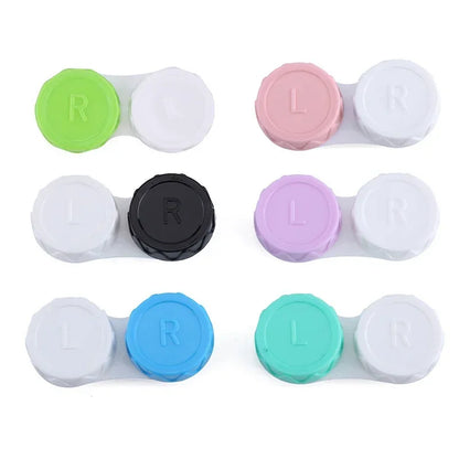 Color Contact Lens Case Set – Tweezers & Suction Stick Eye Care Tool Kit for Lens Insertion & Storage Container