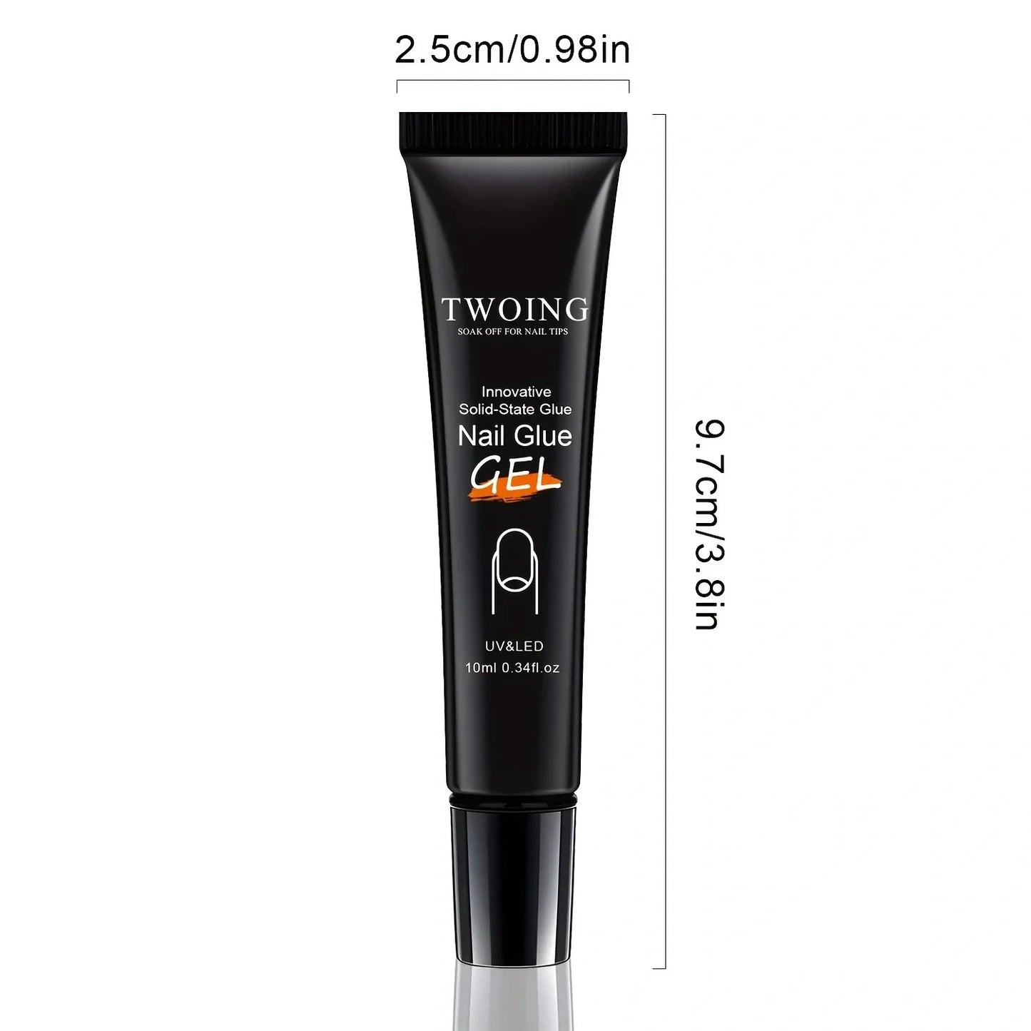 Solid Nail Glue Gel for Press-On Nails – Super Strong Acrylic Nail Gel for Manicure Extensions, Long-Lasting