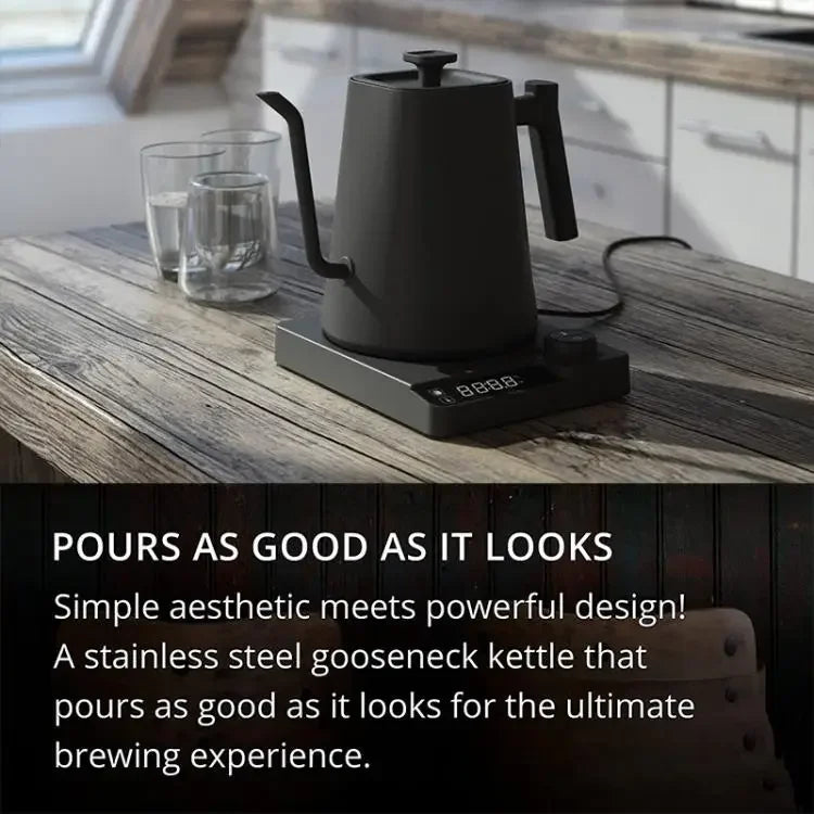 1200W Gooseneck Electric Kettle with Temperature Control - Coffee & Tea Brewing Pot (110V/220V)