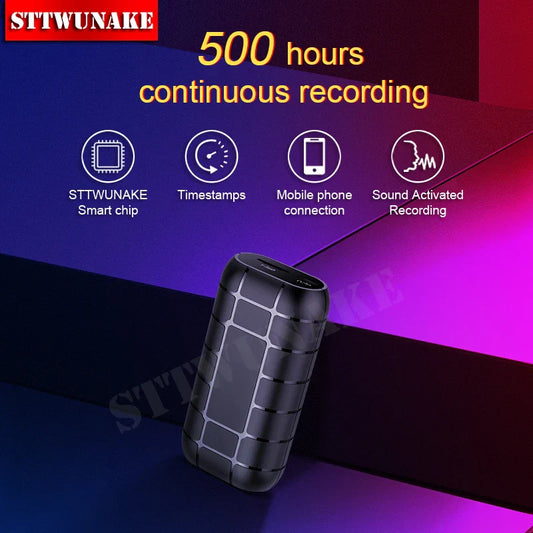 Mini Voice-Activated Recorder – 500 Hours Digital Sound Dictaphone, Professional Audio Listening & Micro Recorder