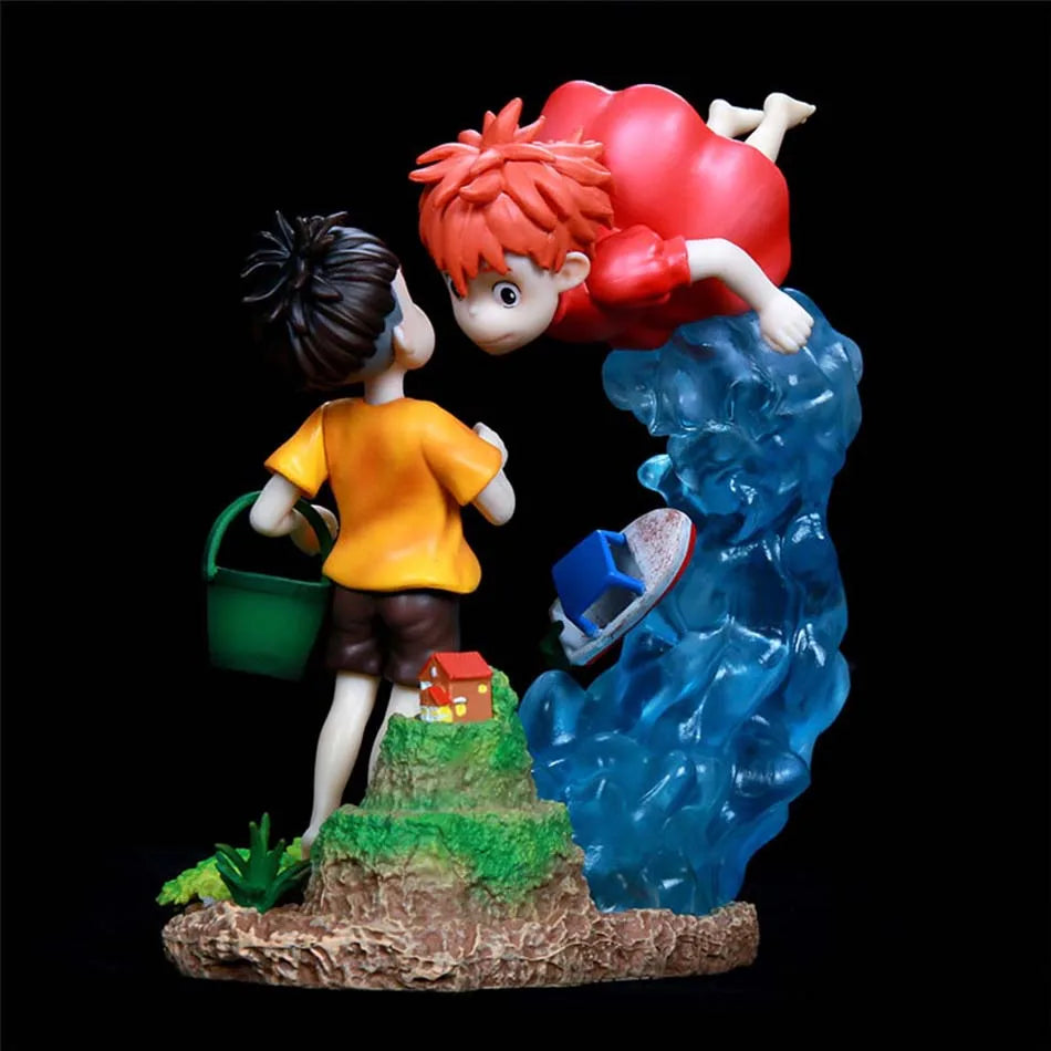 Ponyo on the Cliff PVC Figure – Ponyo & Sosuke Anime Action Figurine, Collectible Toy & Birthday Gift