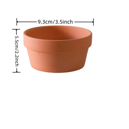 6PCS Terracotta Clay Flower Pots – 3.5” Mini Planters with Drainage Hole for Succulents, Cactus & Nursery Plants