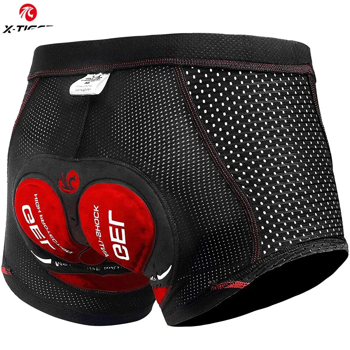 X-TIGER Men’s Cycling Underwear Shorts – 5D Gel Pad, Breathable Non-Slip Bike Shorts for MTB & Road Cycling
