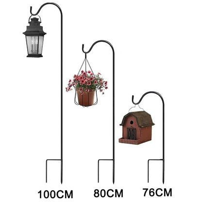 Shepherd Hooks Garden Stakes - Plant Hook, Lantern Hanger, Outdoor Decor, Available in 76cm, 80cm, 100cm