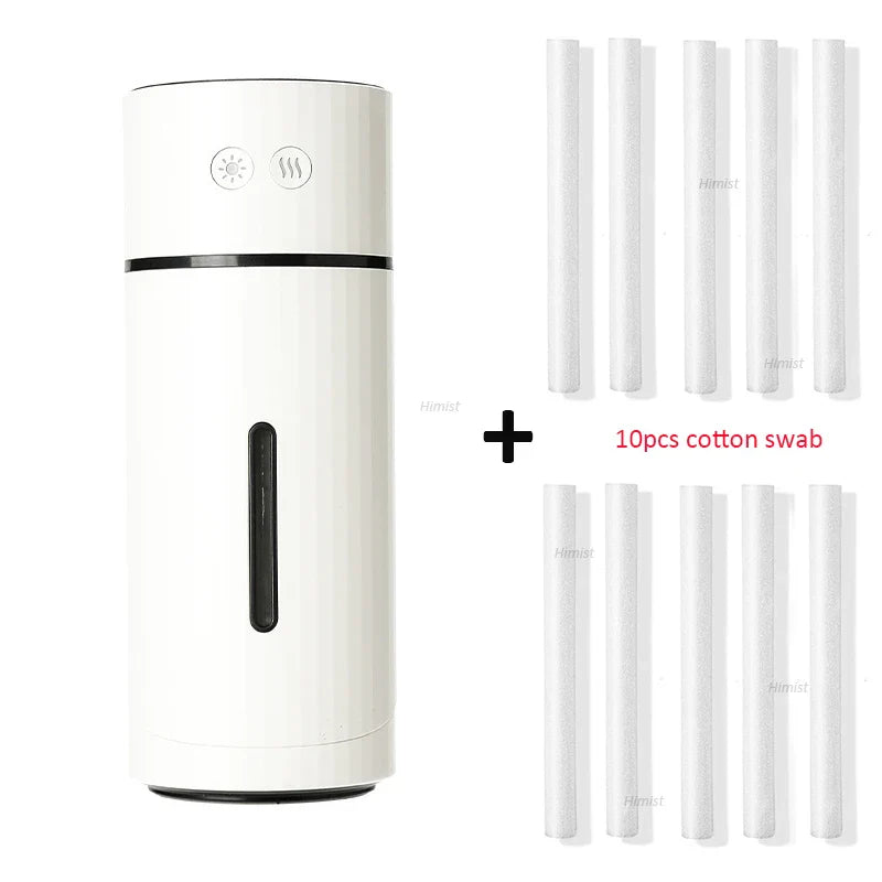 260ML Wireless USB Air Humidifier – Ultrasonic Cool Mist Aromatherapy Diffuser with 1000mAh Rechargeable Battery, Quiet Fogger