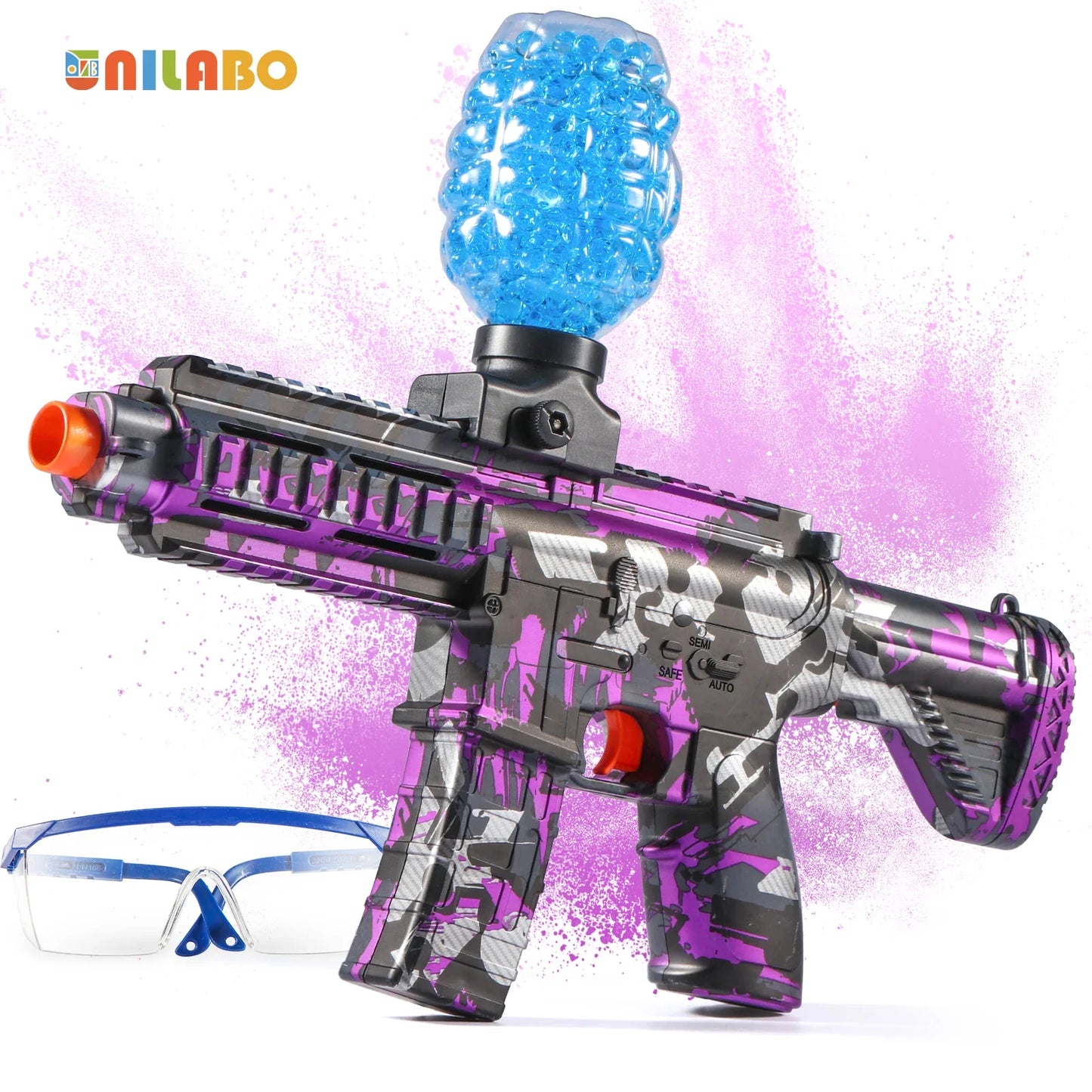 M416 Electric Ball Blaster Toy Gun – High-Speed Metallic Finish, Rechargeable, Halloween & Thanksgiving Gift (Bullets Not Included)