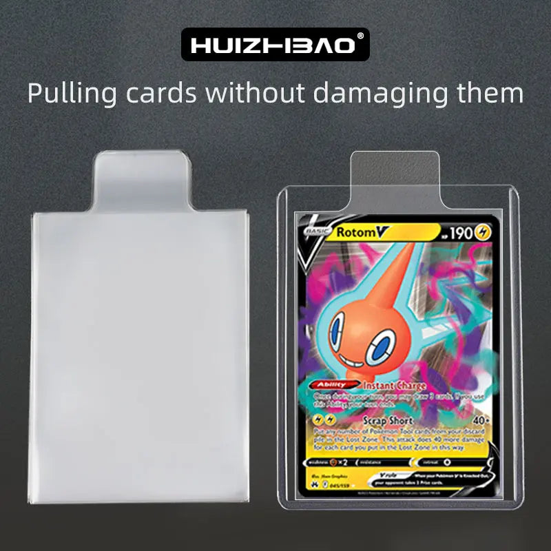 Pull Tab Sleeves for Toploaders & Card Savers – Semi-Rigid Card Holders for Pokémon & YuGiOh, Convenient Card Pickup