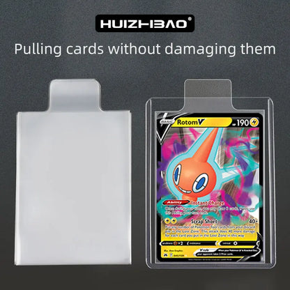Pull Tab Sleeves for Toploaders & Card Savers – Semi-Rigid Card Holders for Pokémon & YuGiOh, Convenient Card Pickup