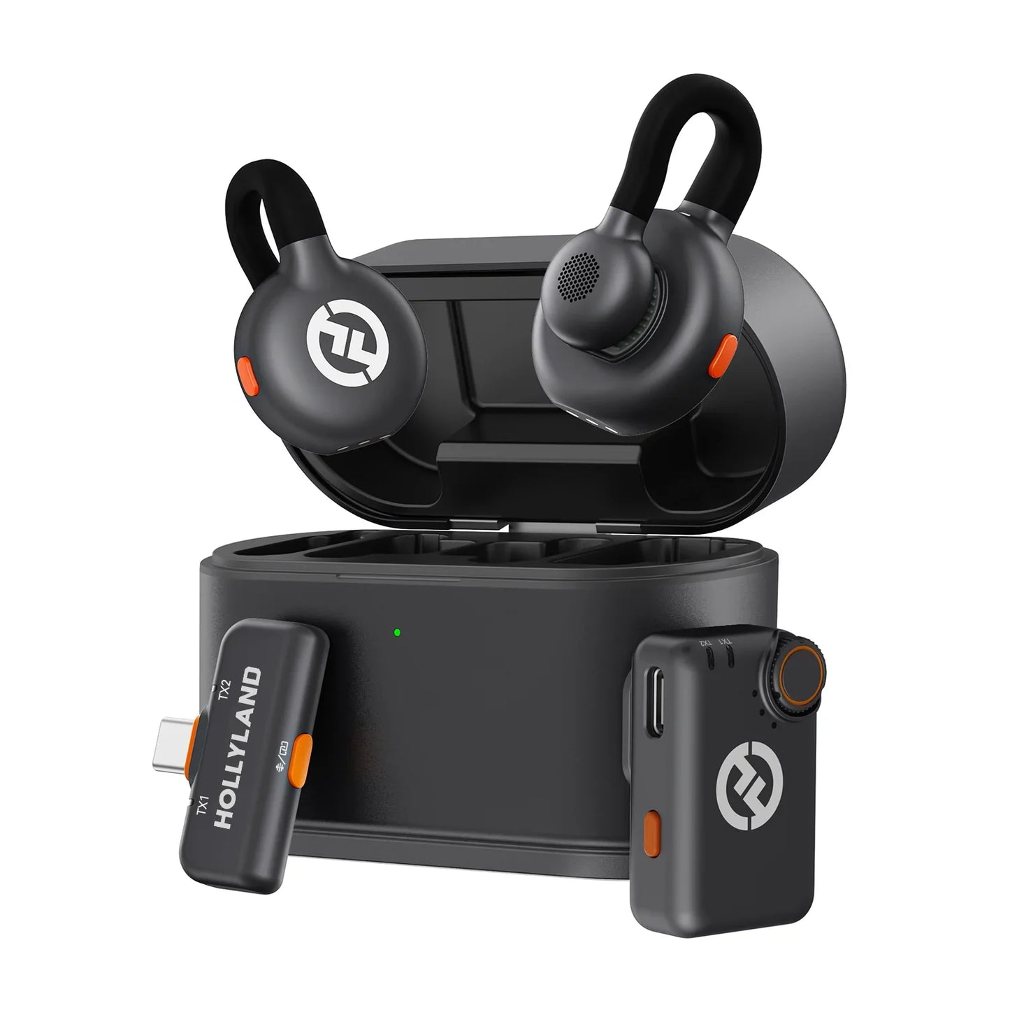 Hollyland Lark M2S Wireless Microphone, Noise Cancellation, for iPhone, Android, PC, Photography, Vlog, Interview