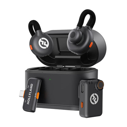 Hollyland Lark M2S Wireless Microphone, Noise Cancellation, for iPhone, Android, PC, Photography, Vlog, Interview