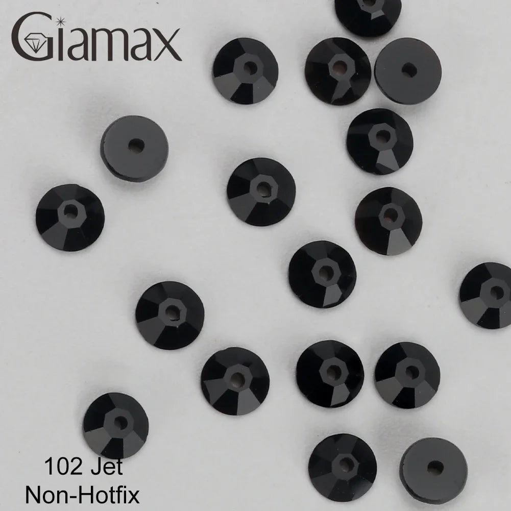 Giamax Purple Velvet Topaz Crystal Rhinestones - Flatback AB Sewing Stones for Garments, Clothes & Bags