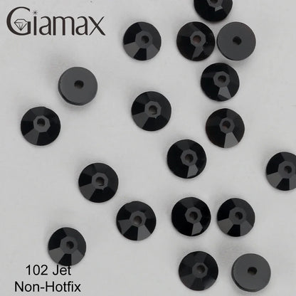Giamax Purple Velvet Topaz Crystal Rhinestones - Flatback AB Sewing Stones for Garments, Clothes & Bags