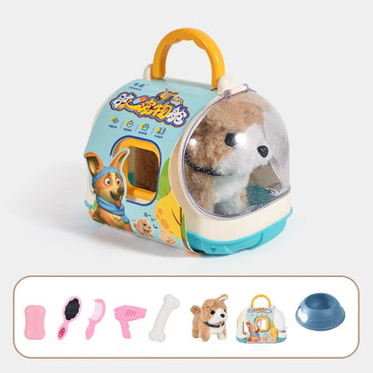 Electronic Walking Pet Dog Toy - Interactive Plush Puppy, Vibrating Automatic Moving Toy for Kids & Babies