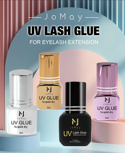 JOMAY UV Eyelash Glue 4 Colors – Fast-Dry, Strong, Long-Lasting & Waterproof Adhesive